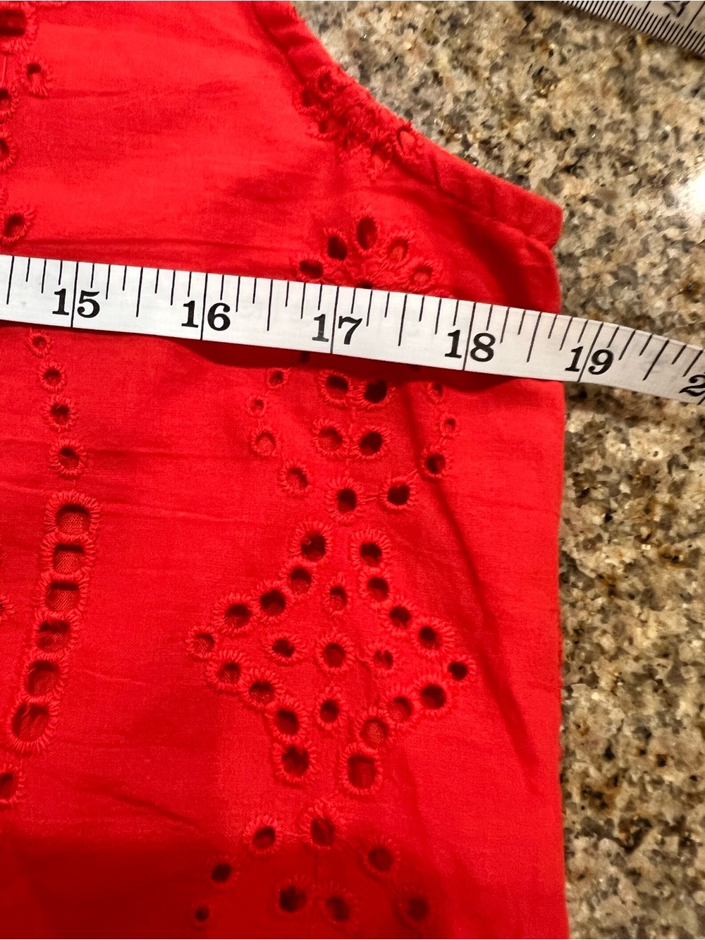 Commense Cotton Eyelet Embroidery Top Midi Skirt Set Red Size M NWT 2 Piece - Picture 7 of 15